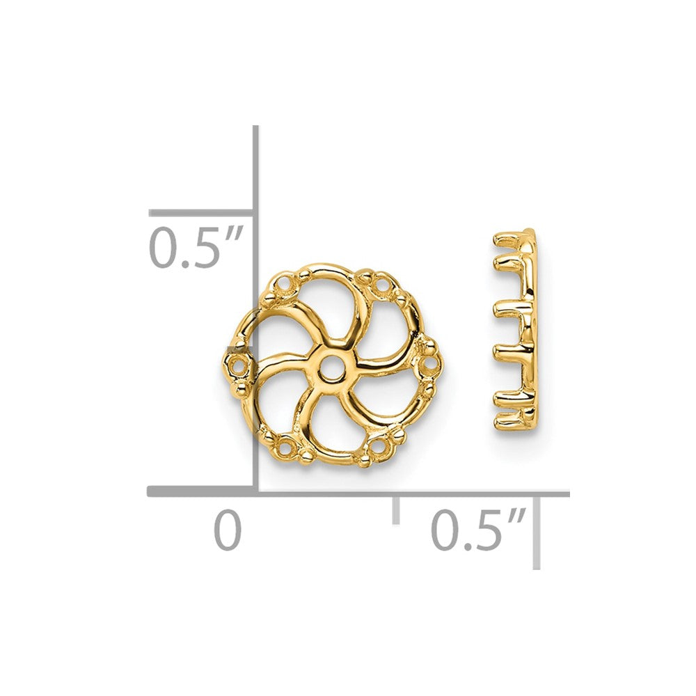 14k Diamond Earring Jacket Mountings
