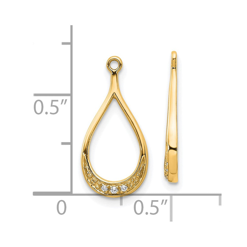 10k Yellow Gold Diamond Earring Jackets