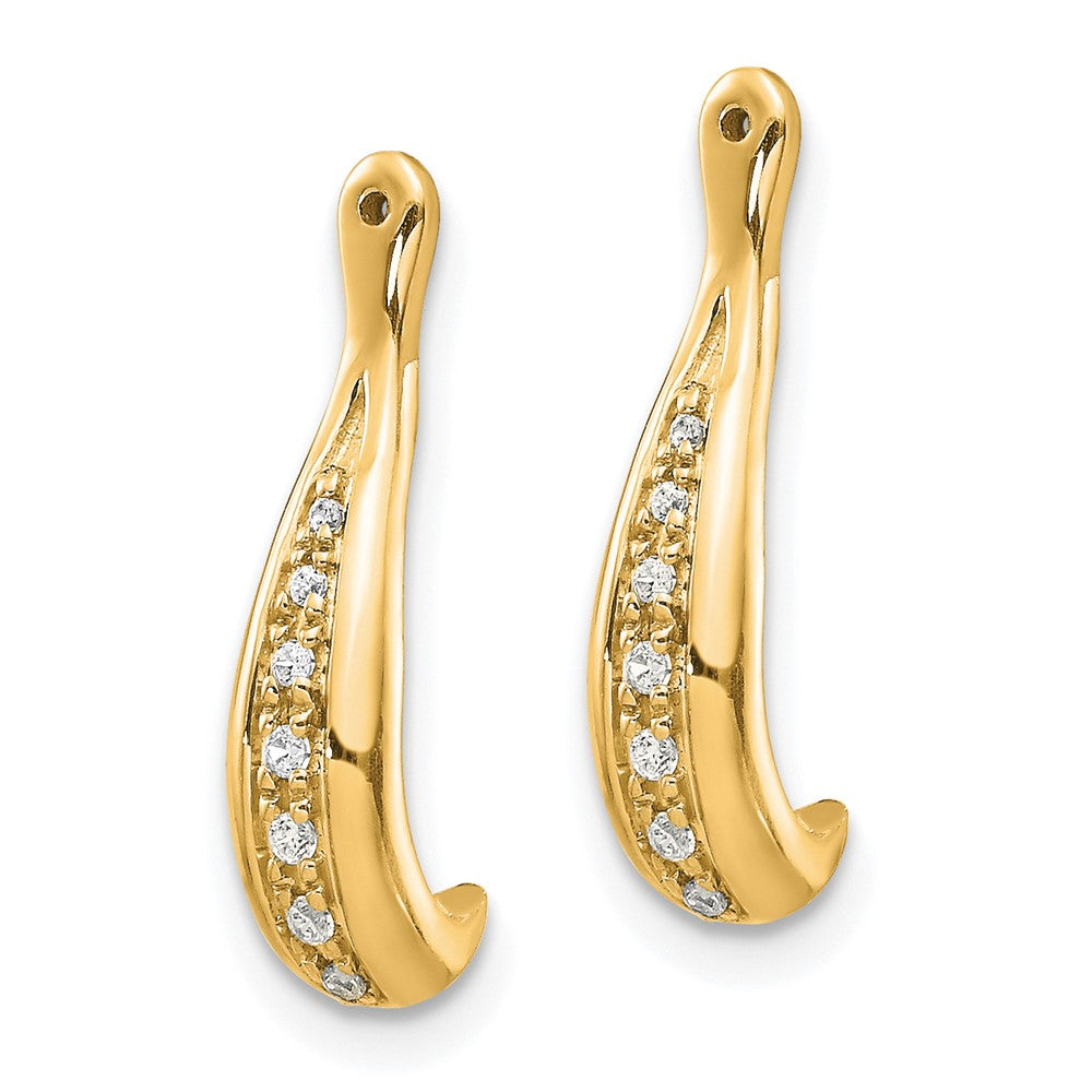 14K 1/20 carat Diamond Earring Jackets
