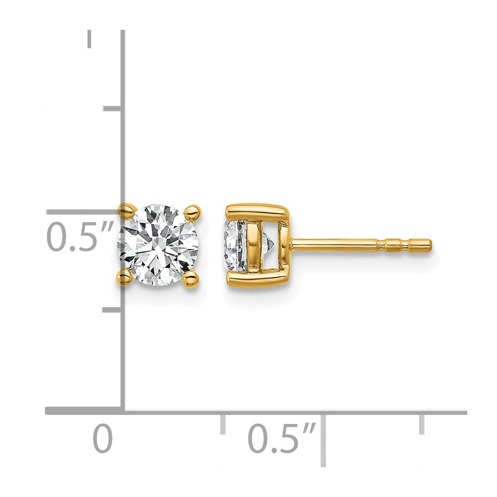 10k Round 4-Prong 1.00ct. Diamond Stud Earrings