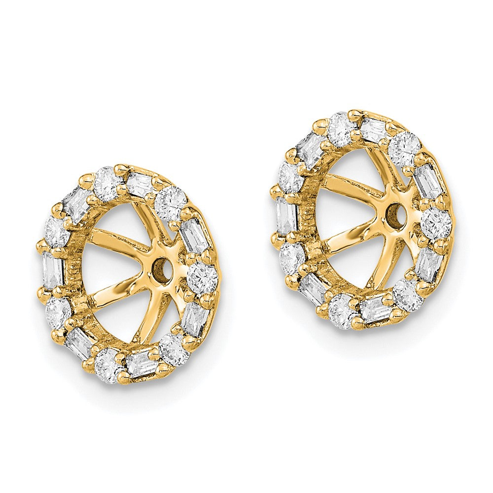 14k 1/3 carat Diamond Circle Earring Jackets
