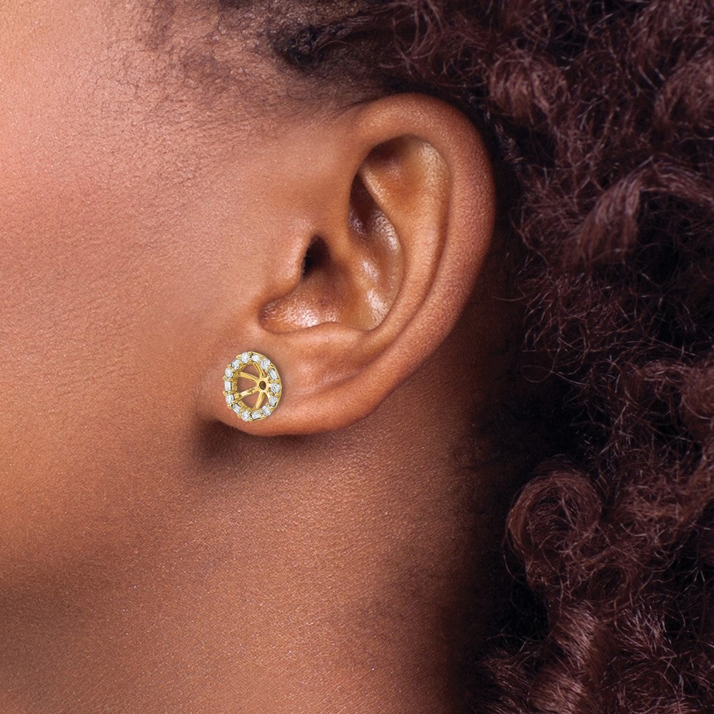 14k 1/3 carat Diamond Circle Earring Jackets