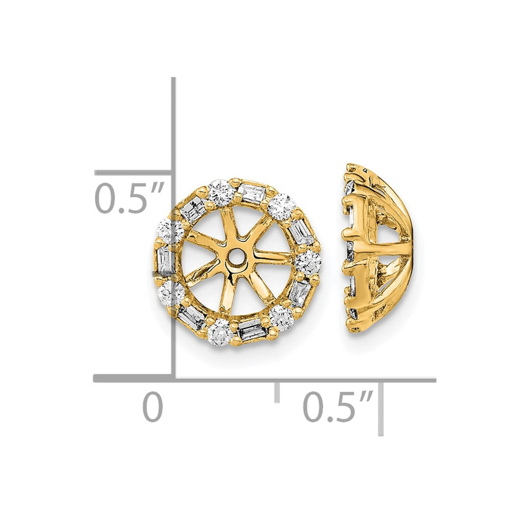 14k 1/3 carat Diamond Circle Earring Jackets