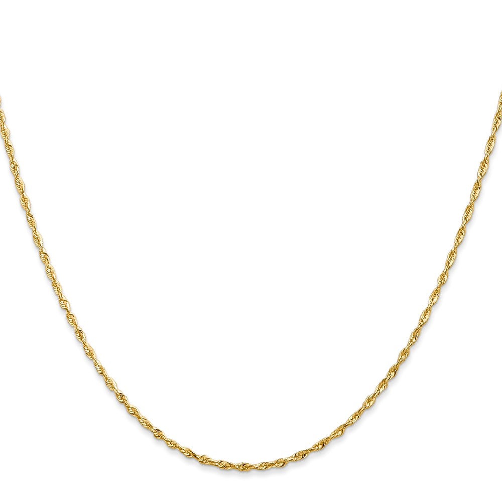 14K 16 inch 1.5mm Ultra Diamond-cut Rope with Lobster Clasp Chain