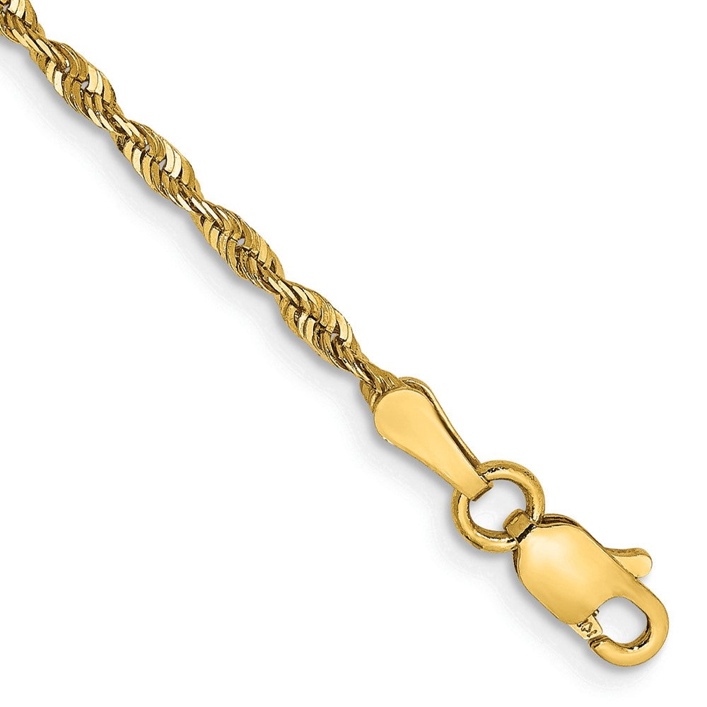 Solid;Diamond-cut;14k Yellow gold;Lobster;Special lengths avail.;Lightweight