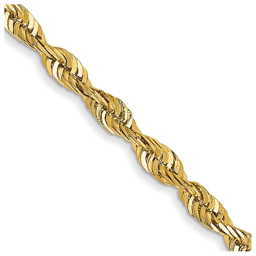 Solid;Diamond-cut;14k Yellow gold;Lobster;Special len avail over 6in;Lightweight