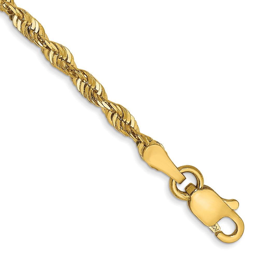 Solid;Diamond-cut;14k Yellow gold;Lobster;Special lengths avail.;Lightweight