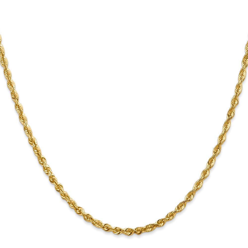 14K 24 inch 2.75mm Ultra Diamond-cut Rope with Lobster Clasp Chain