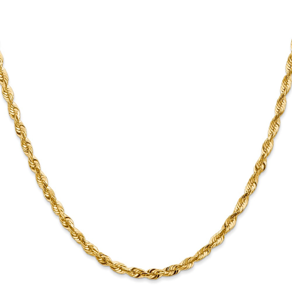 14K 20 inch 4mm Ultra Diamond-cut Rope with Lobster Clasp Chain
