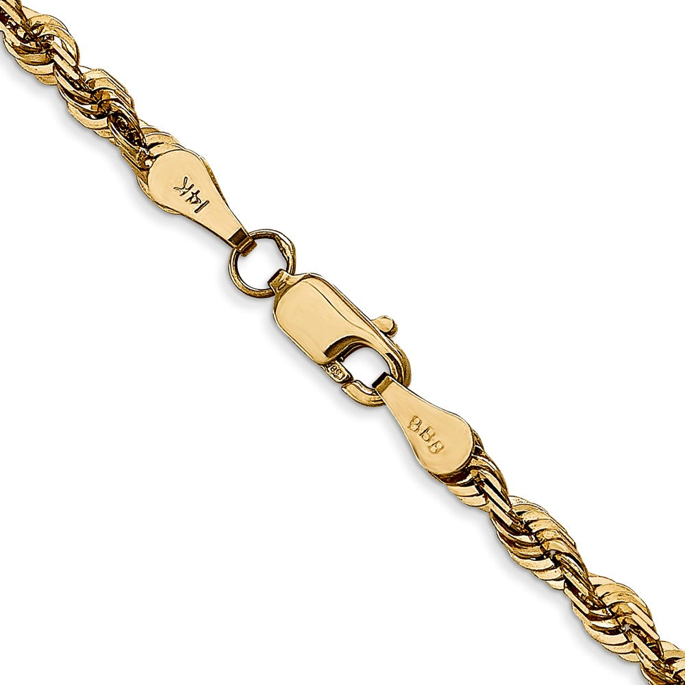 14K 20 inch 4mm Ultra Diamond-cut Rope with Lobster Clasp Chain