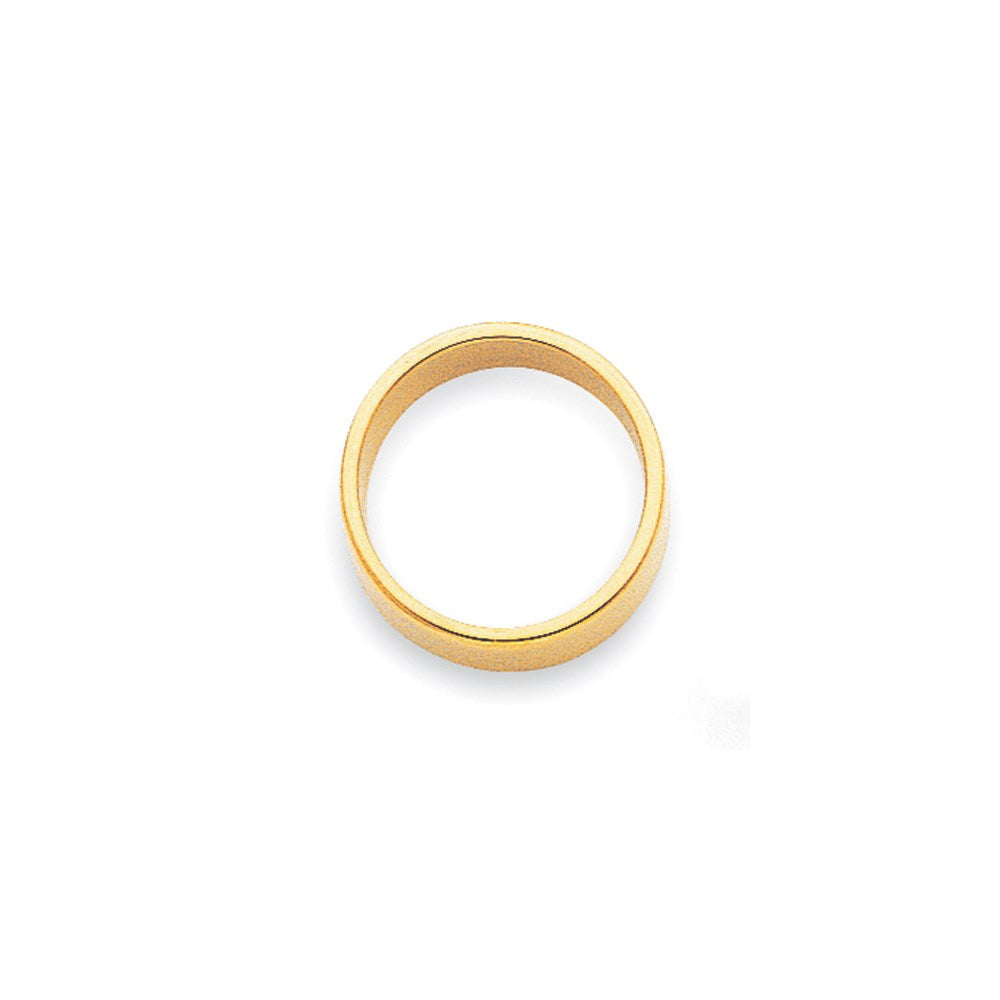 14k Yellow Gold 2mm Lightweight Flat Wedding Band Size 7.5