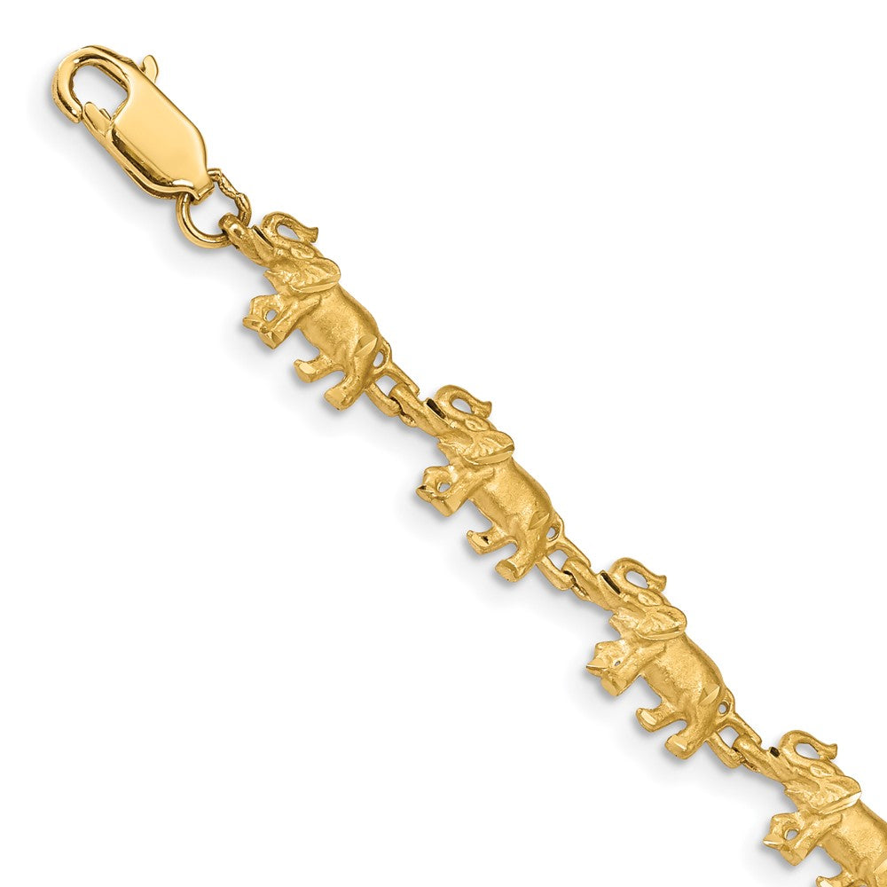 Solid;Diamond-cut;14k Yellow gold;Open back;Lobster