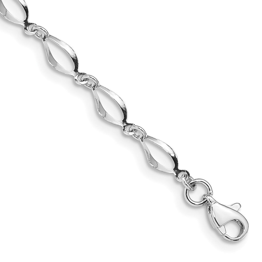Polished;14K White gold;Fancy lobster