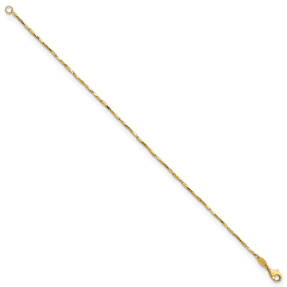 14K Polished Fancy Twisted Link 7.25 inch Bracelet