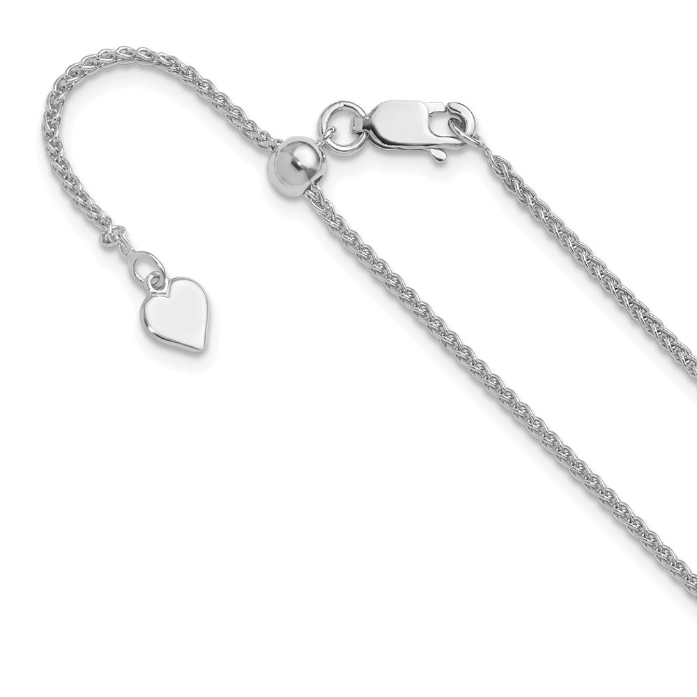 Polished;Lobster;Sterling silver;Adjustable;30in Chain