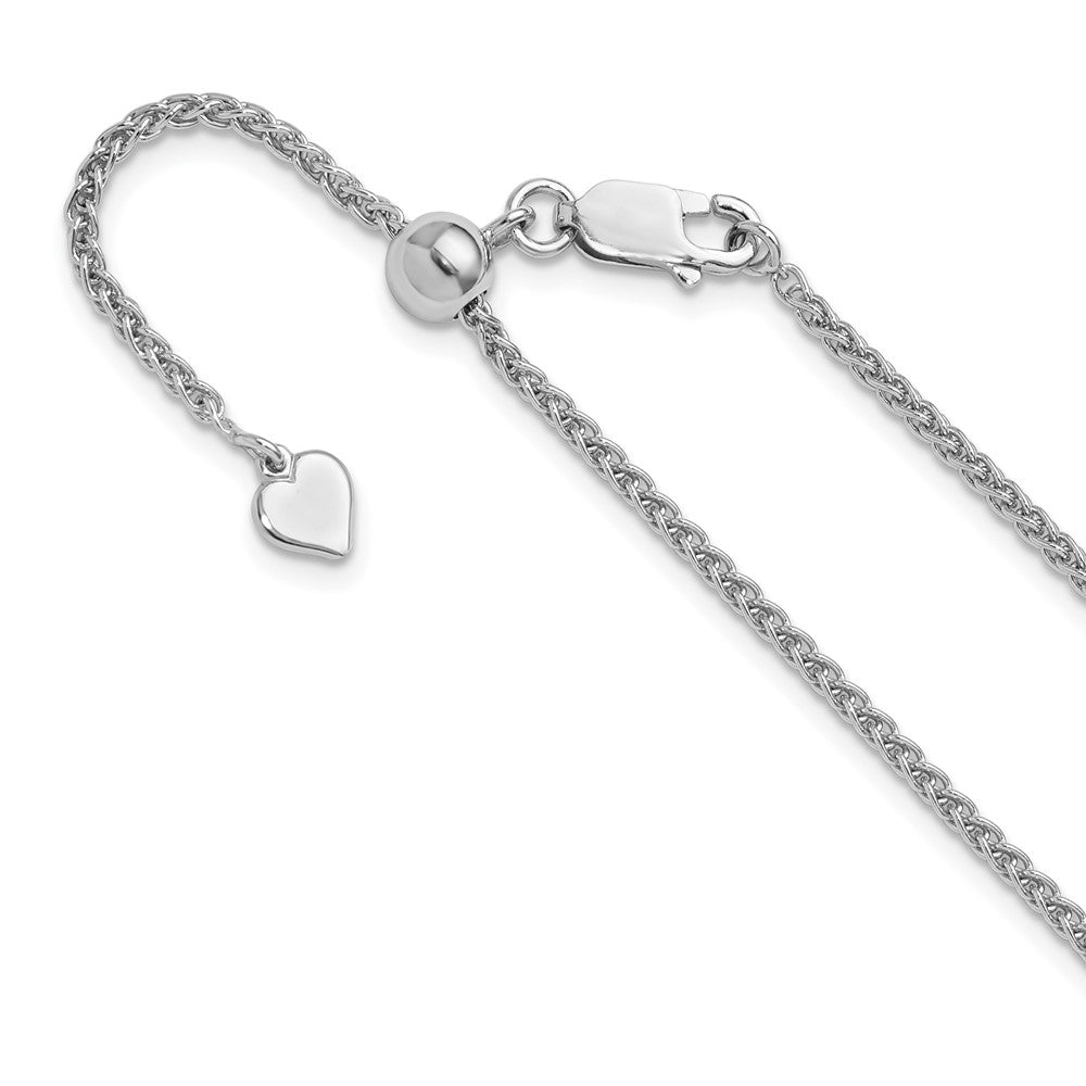 Polished;Lobster;Sterling silver;Adjustable;30in Chain