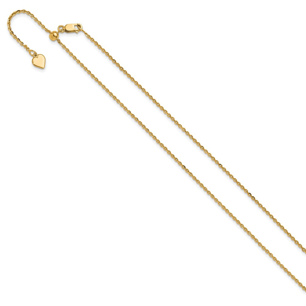Sterling Silver Gold-plated Adjustable 1.75mm Cable Chain