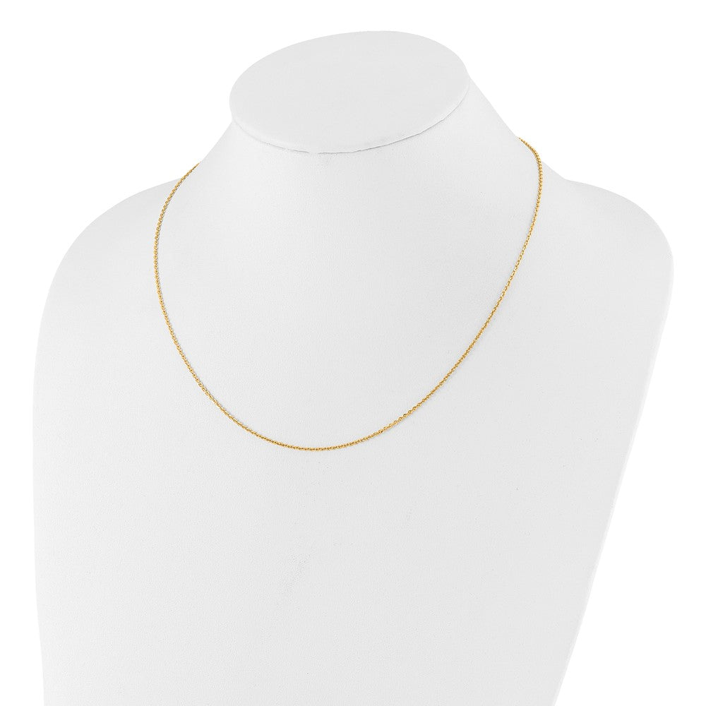 Sterling Silver Gold-plated Adjustable 1.75mm Cable Chain