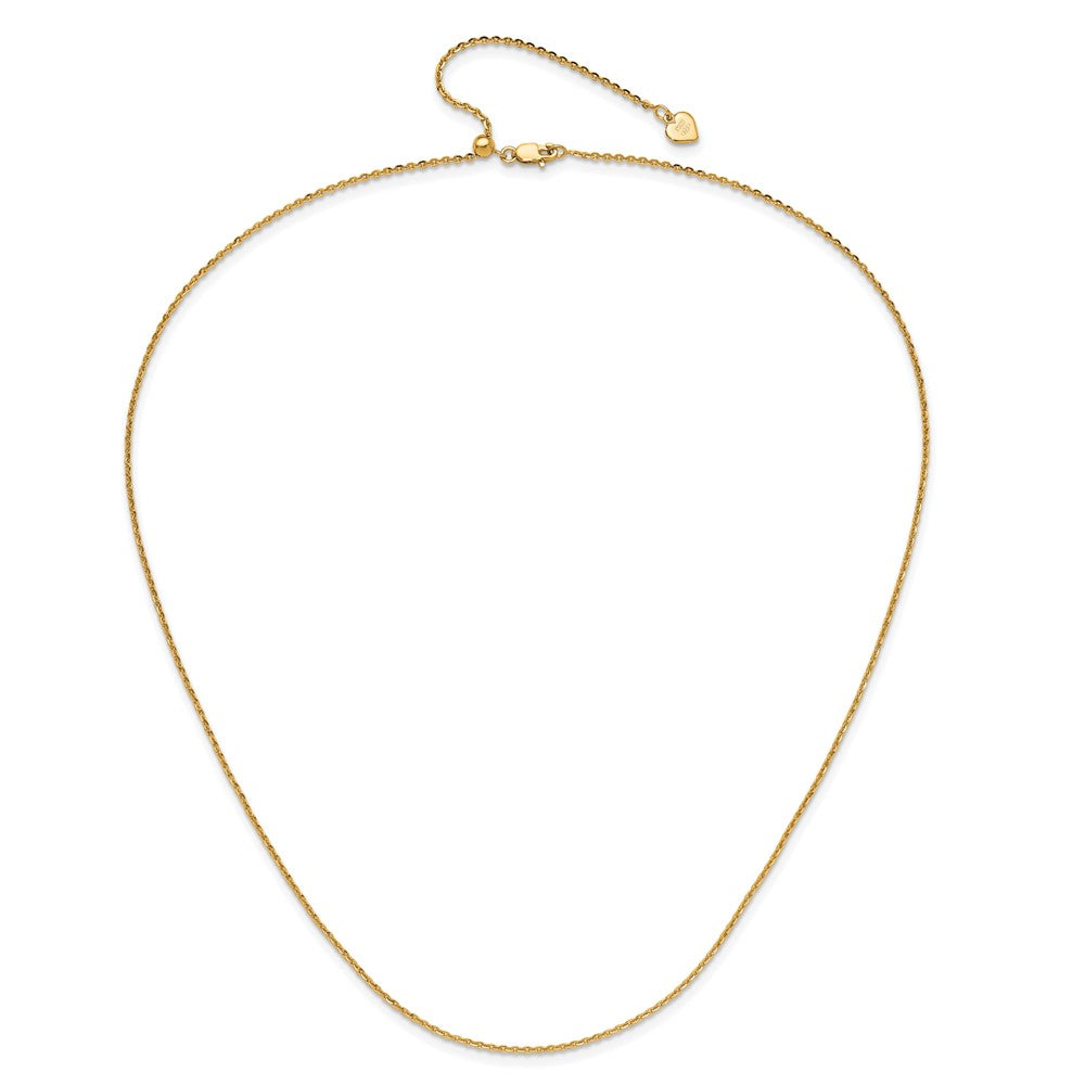 Sterling Silver Gold-plated Adjustable 1.75mm Cable Chain