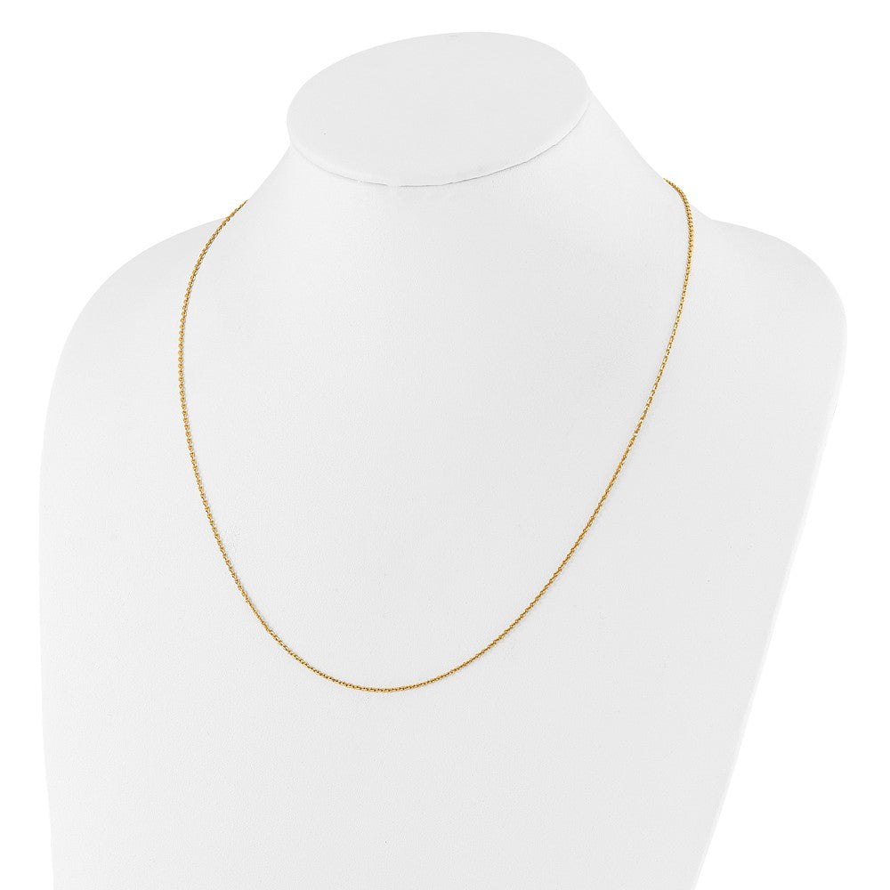 Sterling Silver Gold-plated Adjustable 1.75mm Cable Chain
