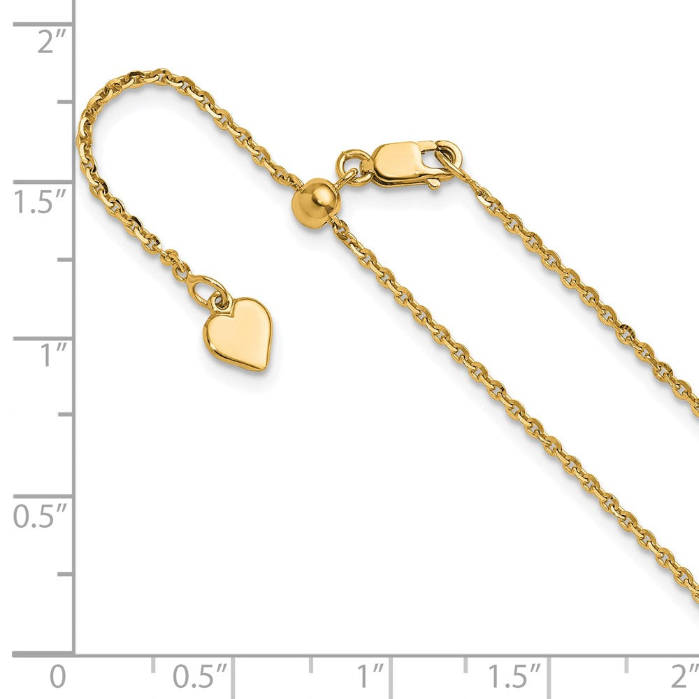 Sterling Silver Gold-plated Adjustable 1.75mm Cable Chain