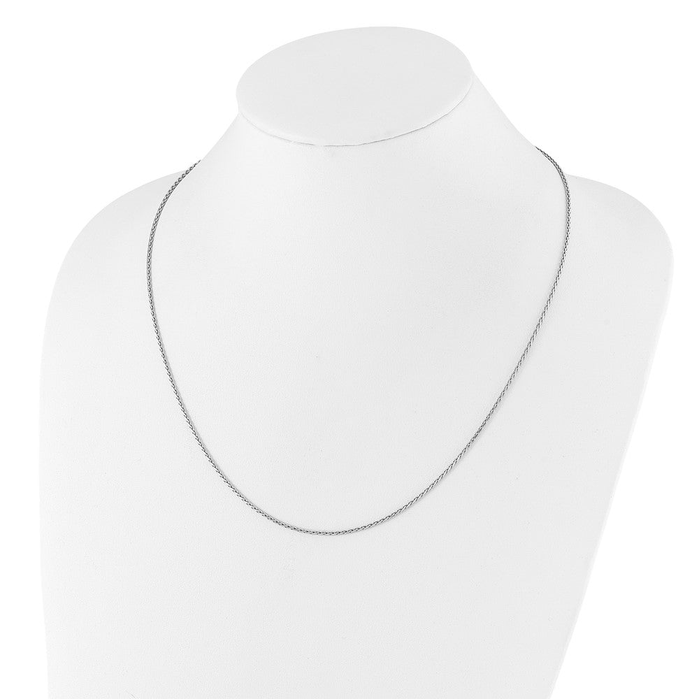 Sterling Silver RH-plated Adjustable 1.5mm D/C Spiga Chain