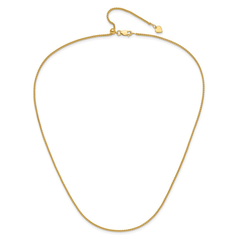 Sterling Silver Gold-plated Adjustable 1.5mm Spiga Chain