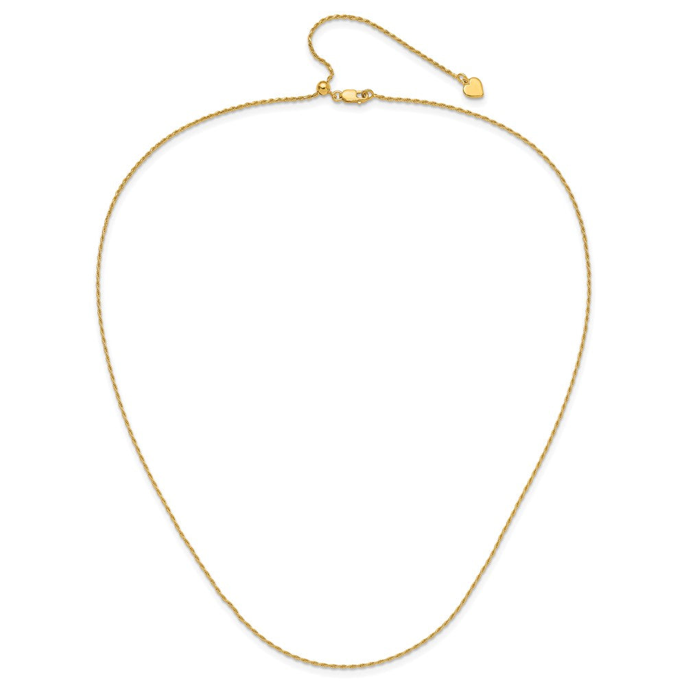 Sterling Silver Gold-plated Adjustable 1.2mm D/C Rope Chain
