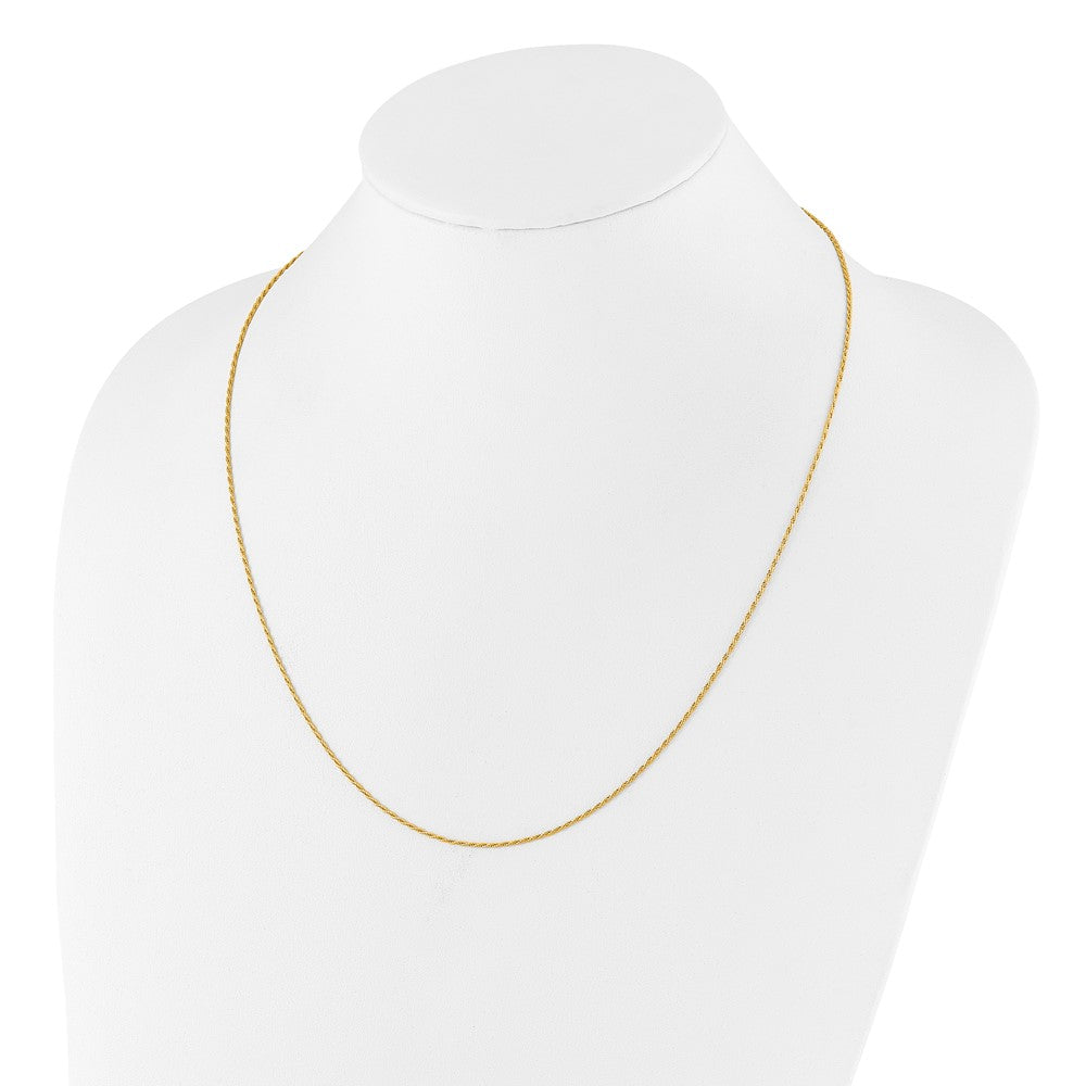 Sterling Silver Gold-plated Adjustable 1.2mm D/C Rope Chain