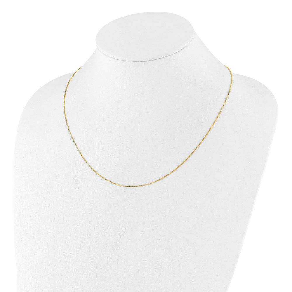 Sterling Silver Gold-plated Adjustable .85mm Box Chain