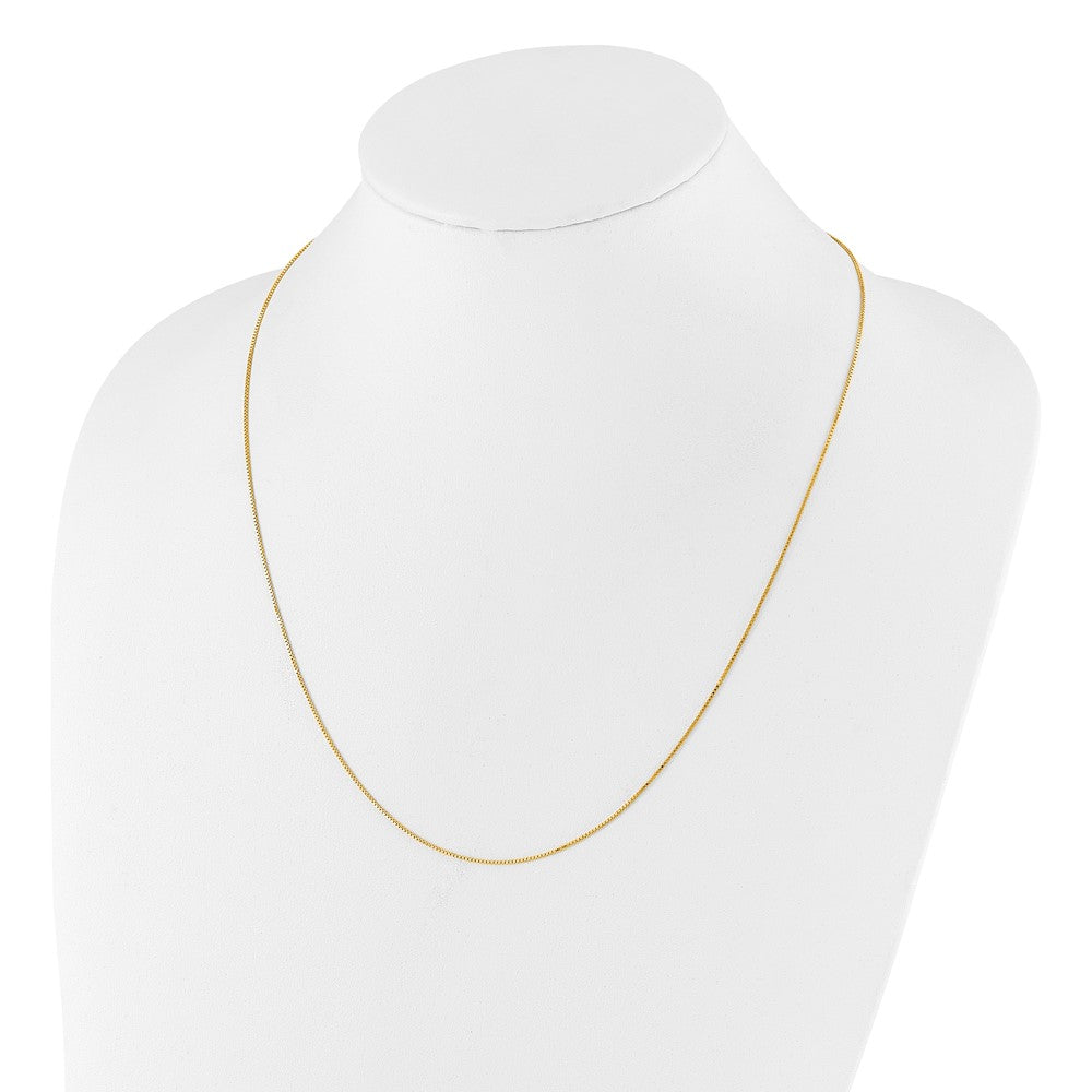 Sterling Silver Gold-plated Adjustable .85mm Box Chain