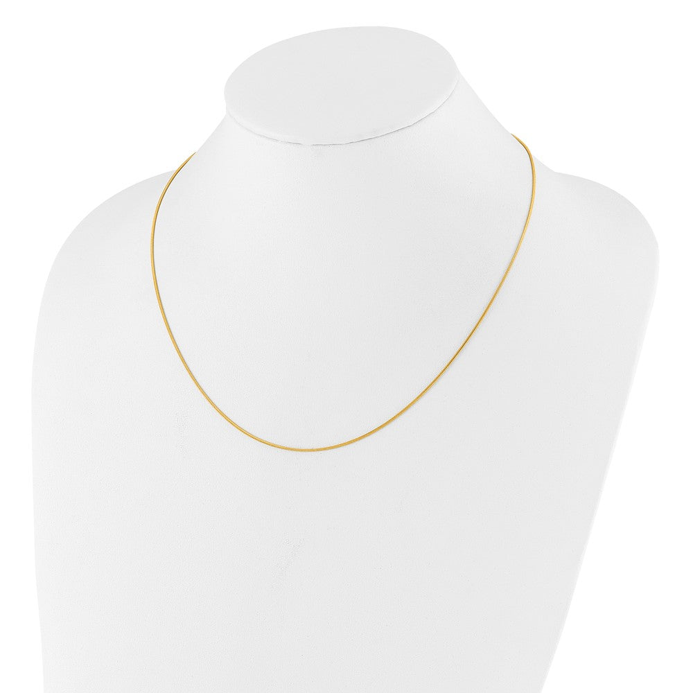 Sterling Silver Gold-plated Adjustable .95mm Snake Chain