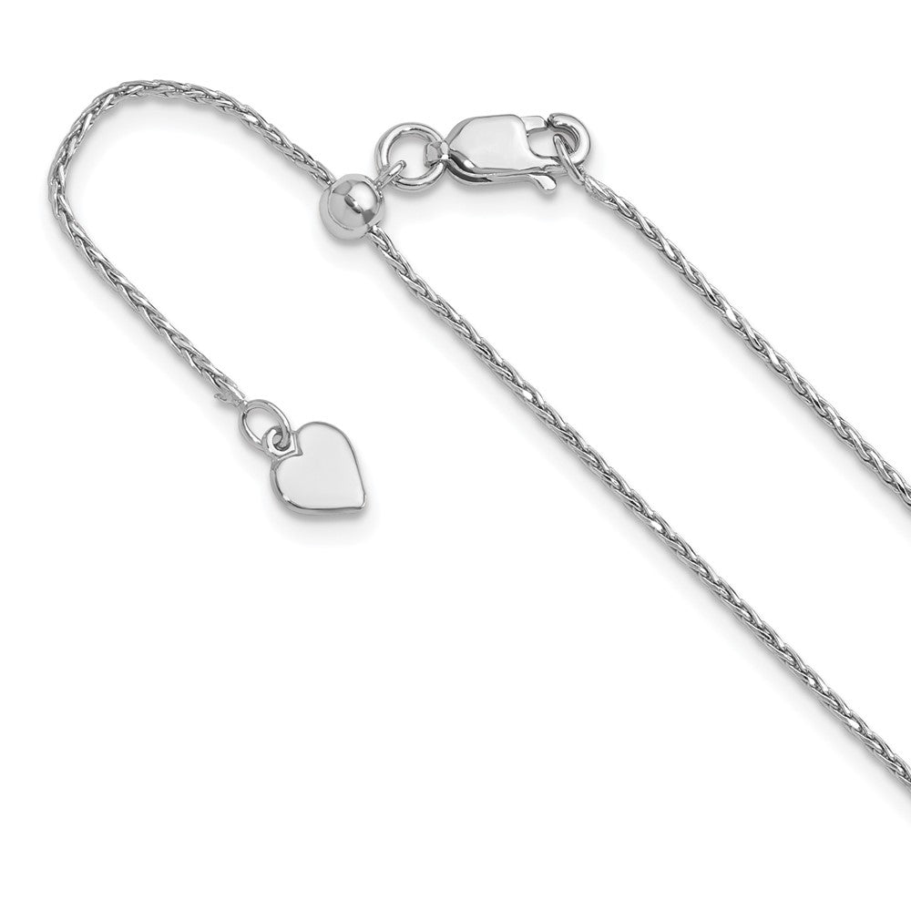 Polished;Lobster;Sterling silver;Adjustable;Diamond Cut;22in chain