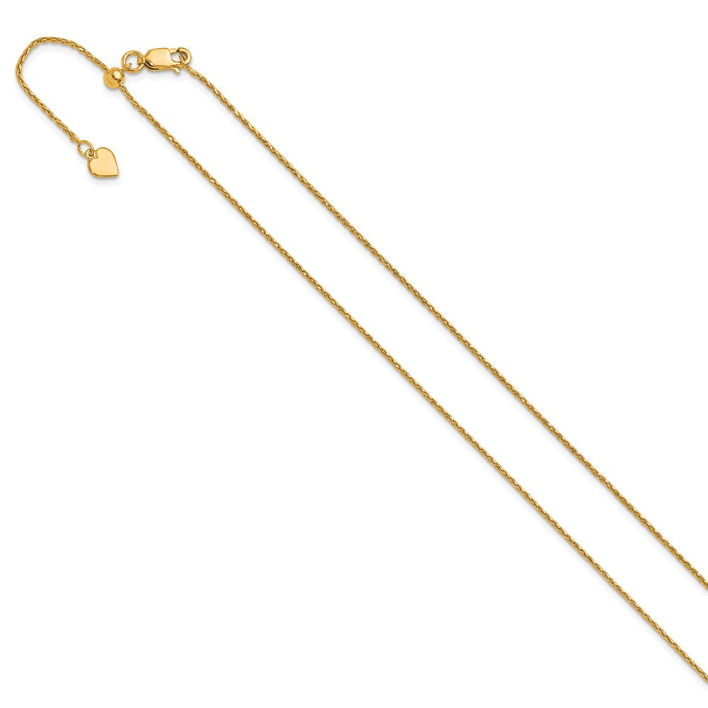 Sterling Silver Gold-plated Adjustable 1.1mm D/C Spiga Chain