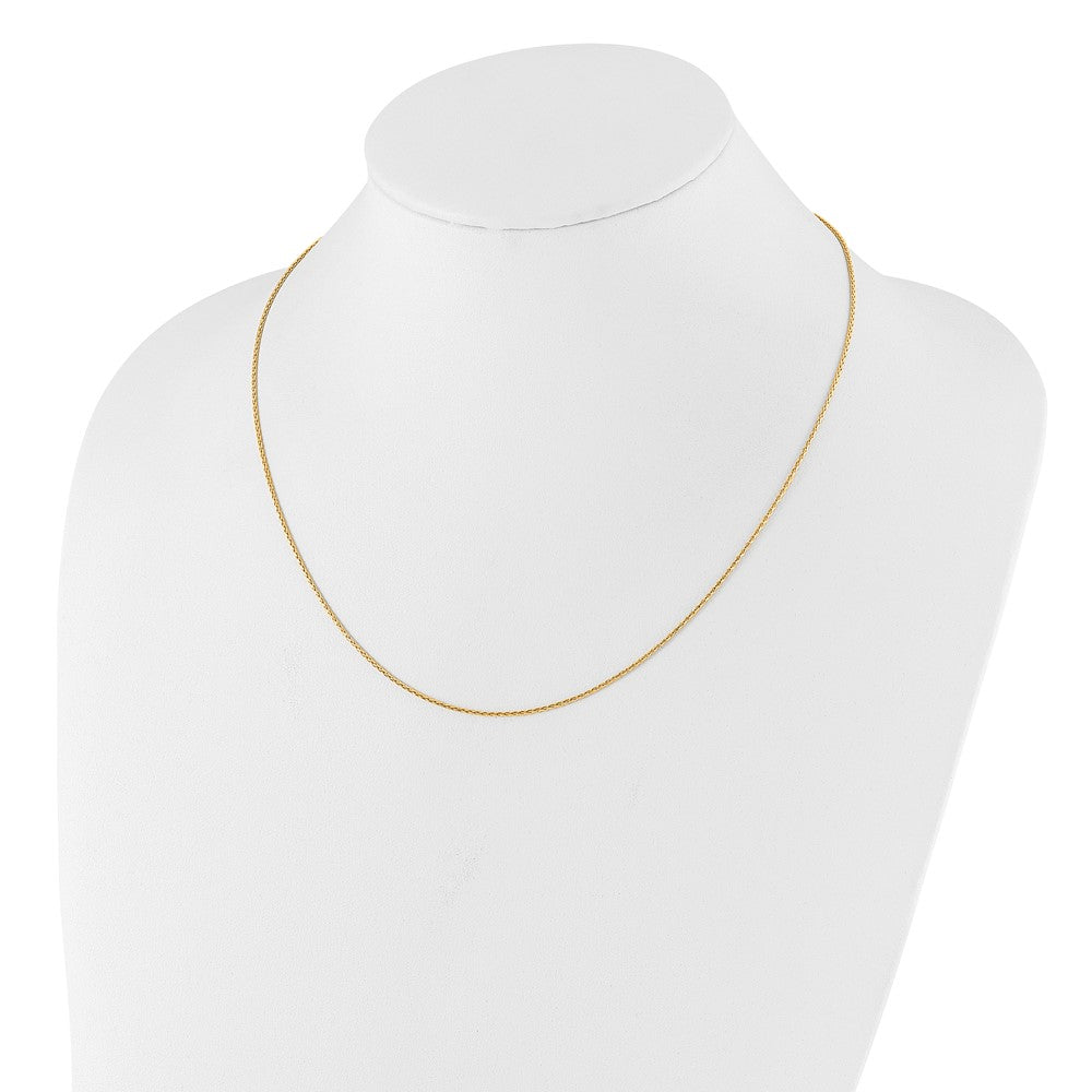 Sterling Silver Gold-plated Adjustable 1.1mm D/C Spiga Chain