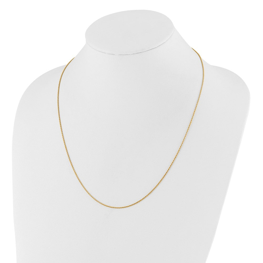 Sterling Silver Gold-plated Adjustable 1.1mm D/C Spiga Chain
