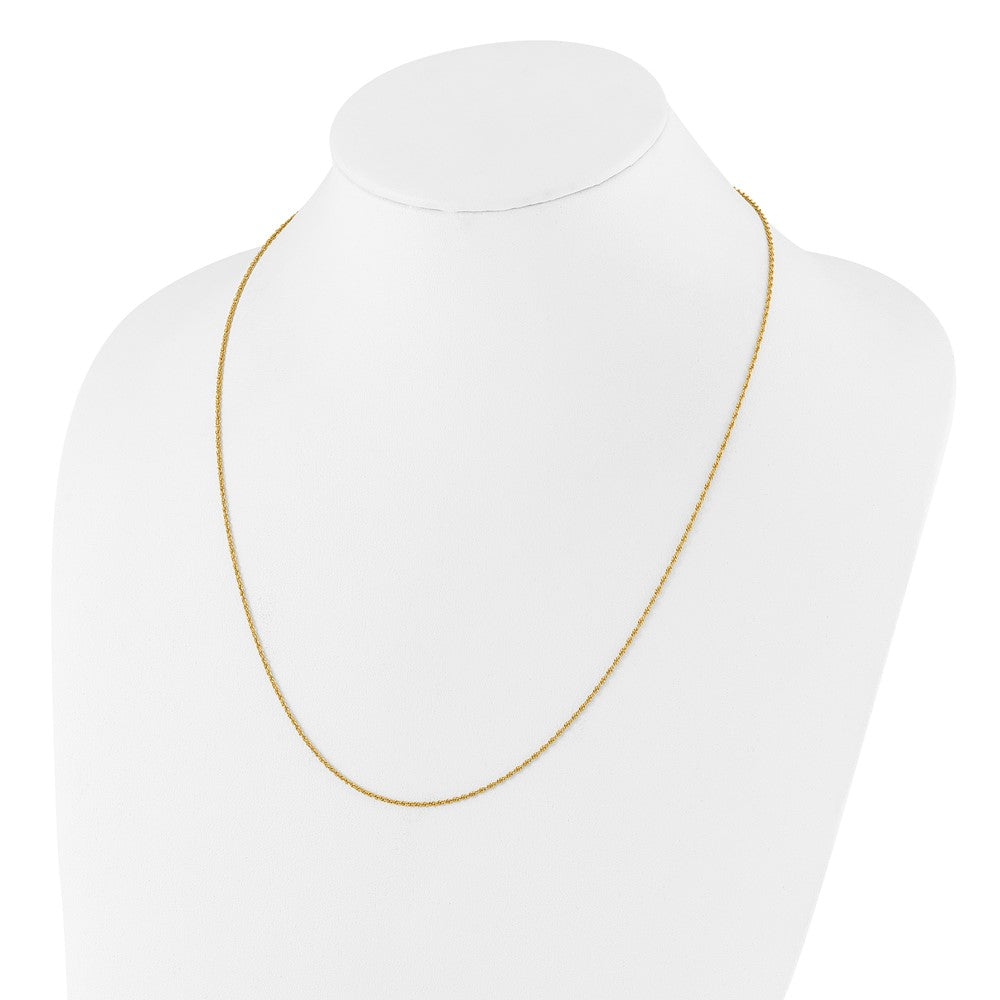 Sterling Silver Gold-plated Adjustable 1.35mm Loose Rope Chain