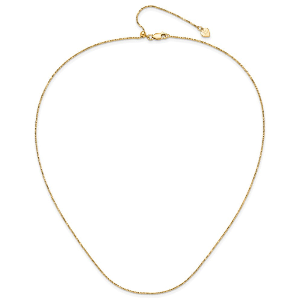 Sterling Silver Gold-plated Adjustable .95mm D/C Spiga Chain