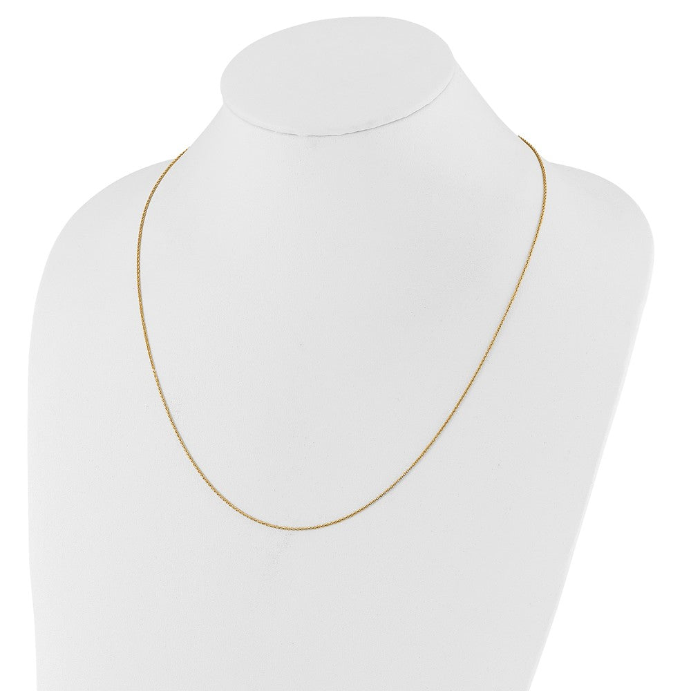Sterling Silver Gold-plated Adjustable .95mm D/C Spiga Chain
