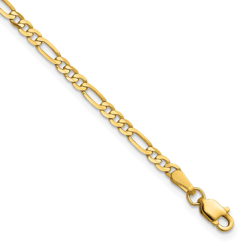 Solid;Polished;14k Yellow gold;Lobster;Flat