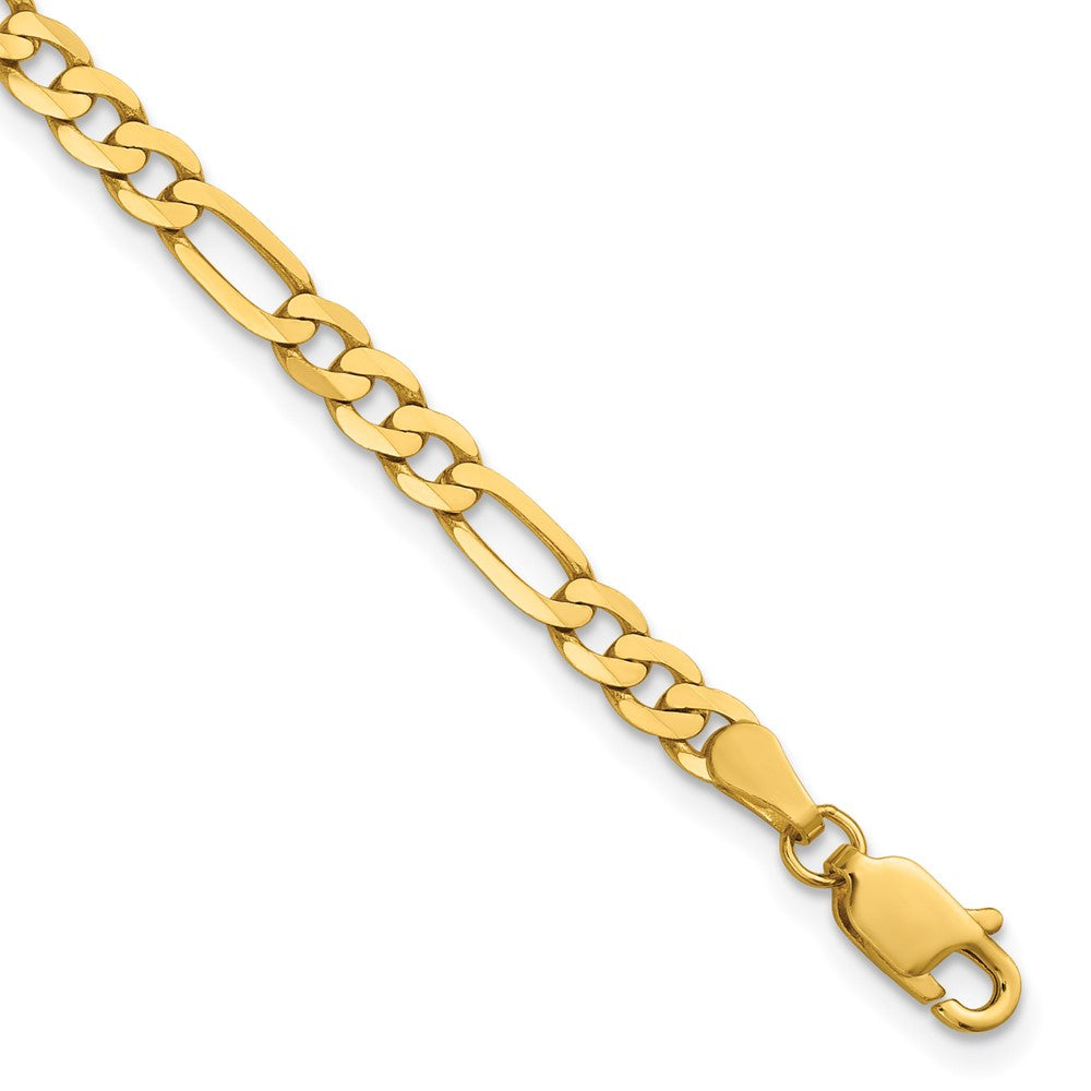Solid;Polished;14k Yellow gold;Lobster;Flat