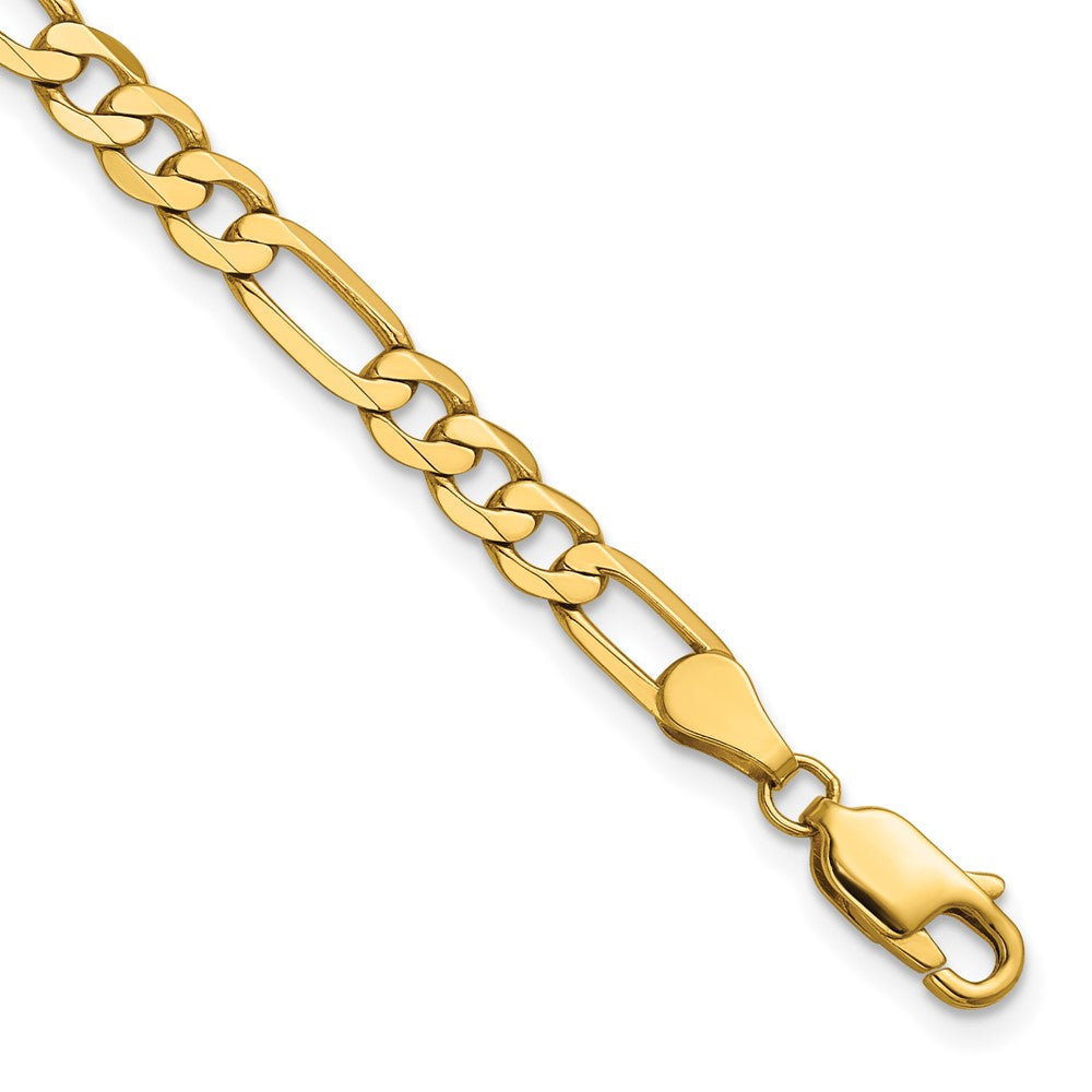 Solid;Polished;14k Yellow gold;Lobster;Flat