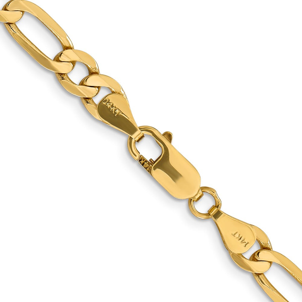 14K 24 inch 6.25mm Flat Figaro with Lobster Clasp Chain