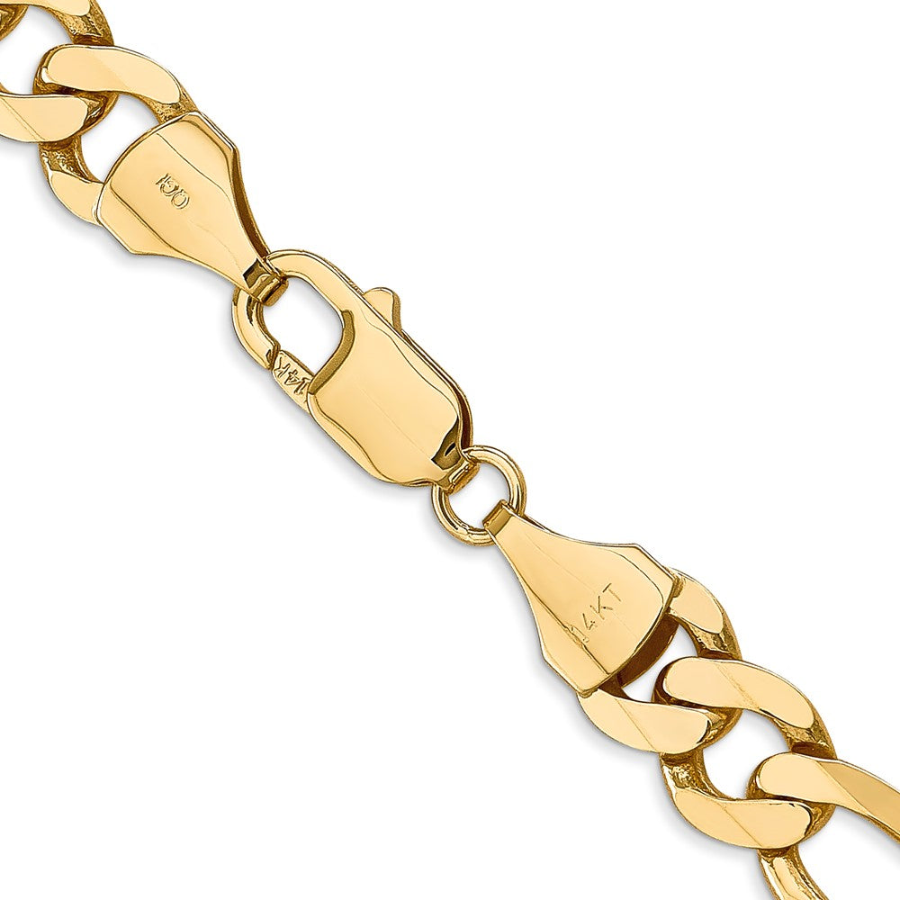 14K 20 inch 8.75mm Flat Figaro with Lobster Clasp Chain