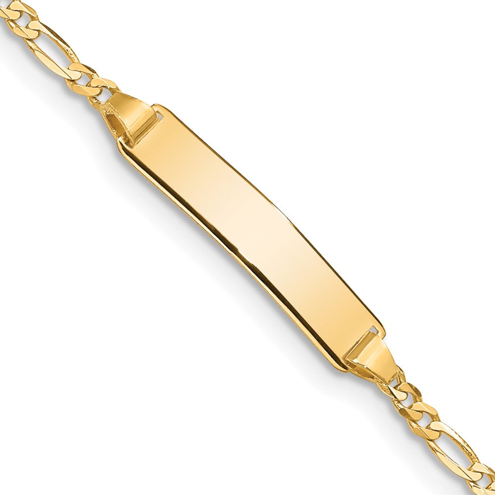 Polished;14k Yellow gold;Engravable;Lobster