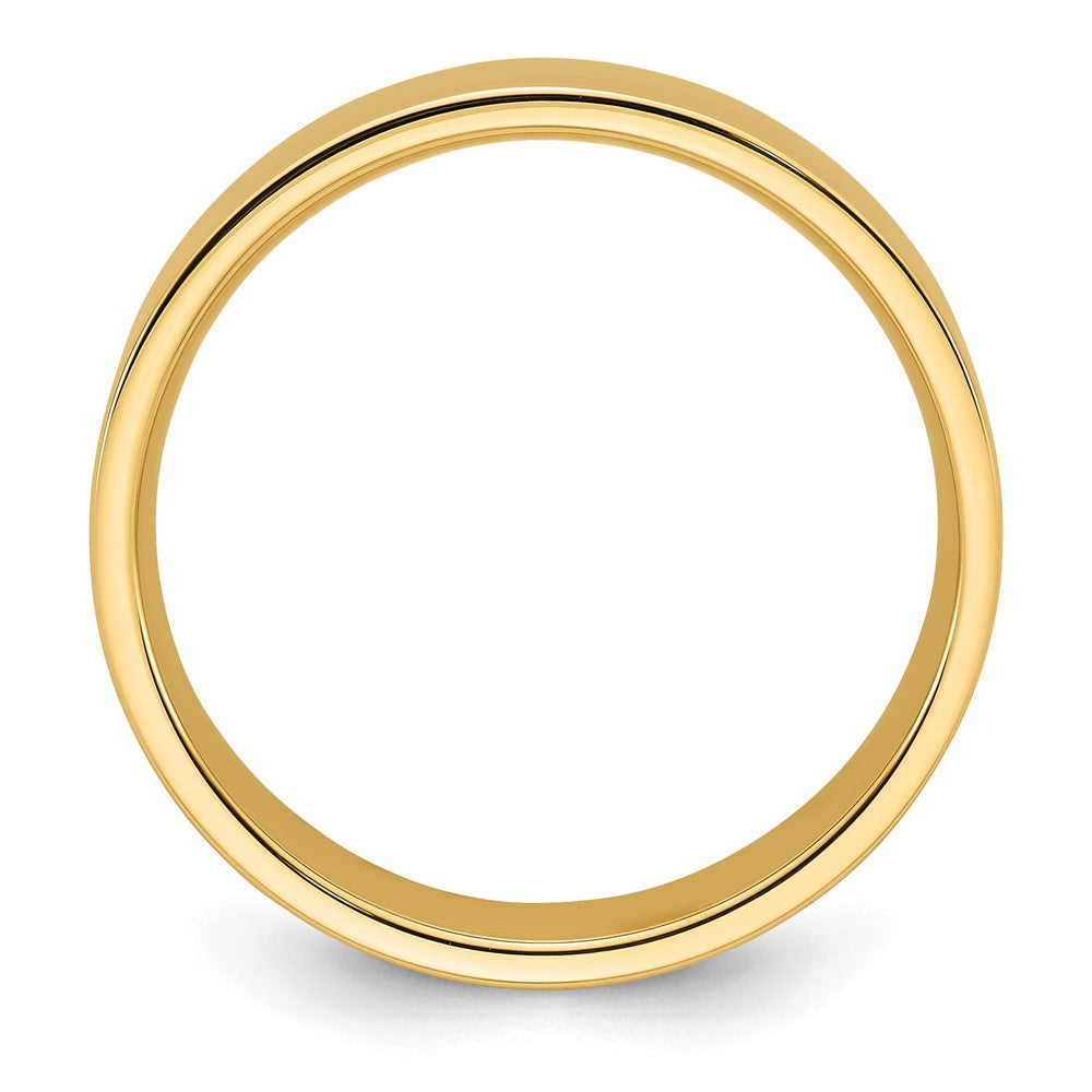 14k Yellow Gold 6mm Standard Weight Flat Comfort Fit Wedding Band Size 11
