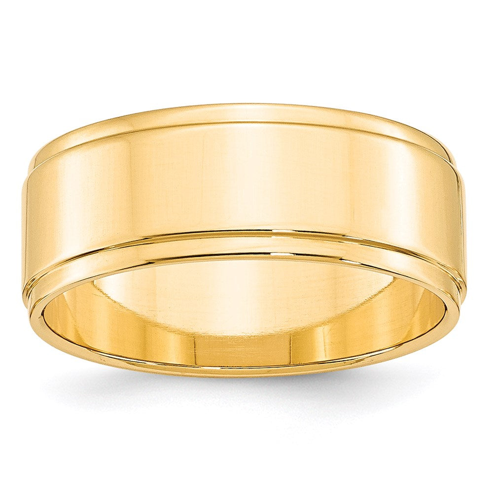 Solid;Polished;14k Yellow gold;Engravable;Flat;Step Down;Machined