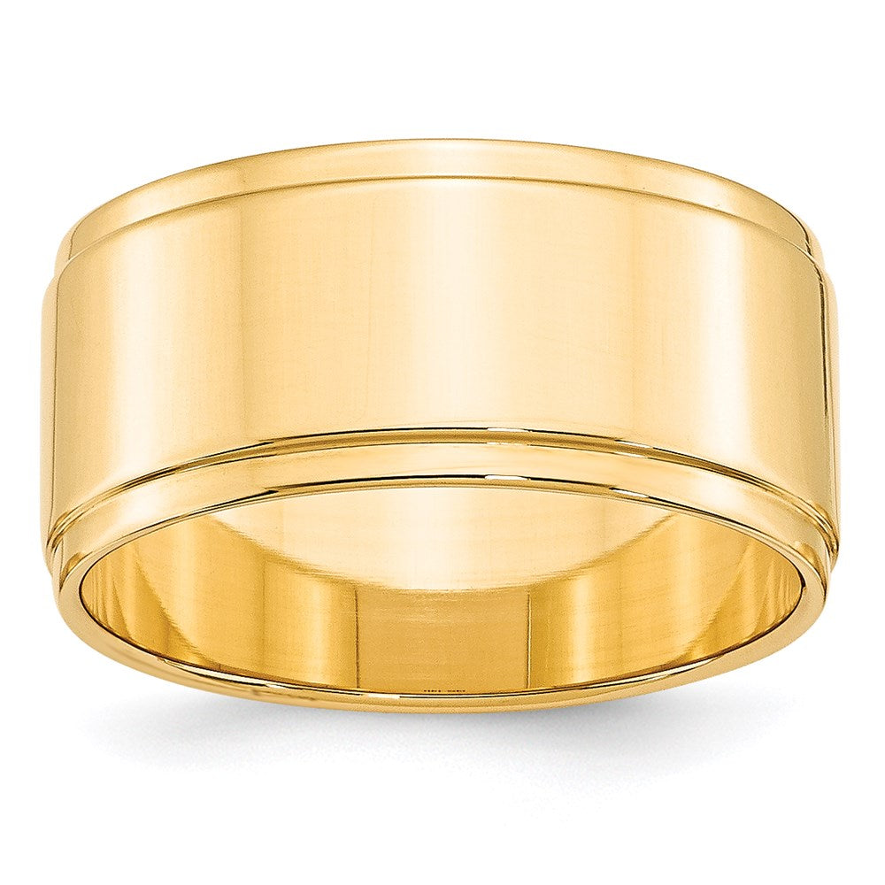 Solid;Polished;14k Yellow gold;Engravable;Flat;Step Down;Machined