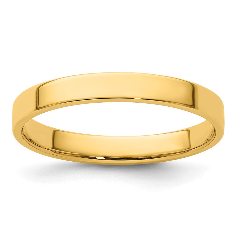 Solid;Polished;14k Yellow gold;Engravable;Lightweight;Flat;Machined