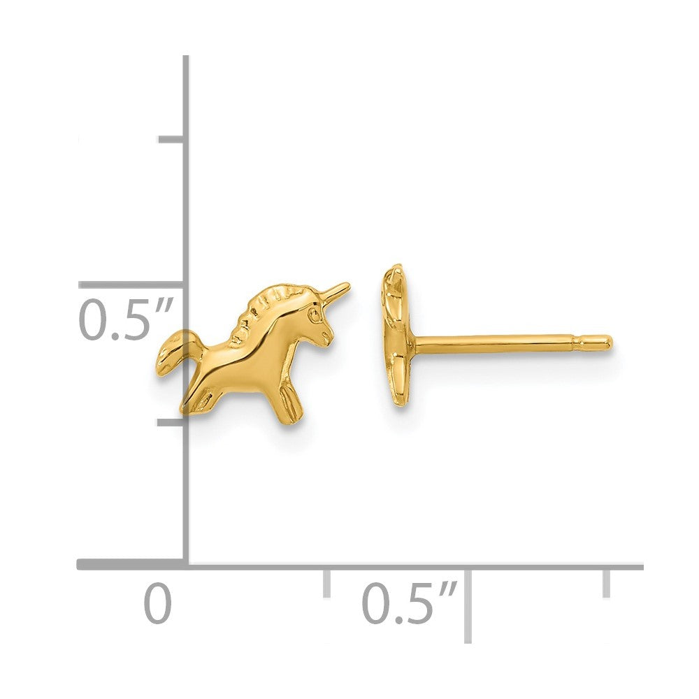 14K Madi K Polished Unicorn Post Earrings